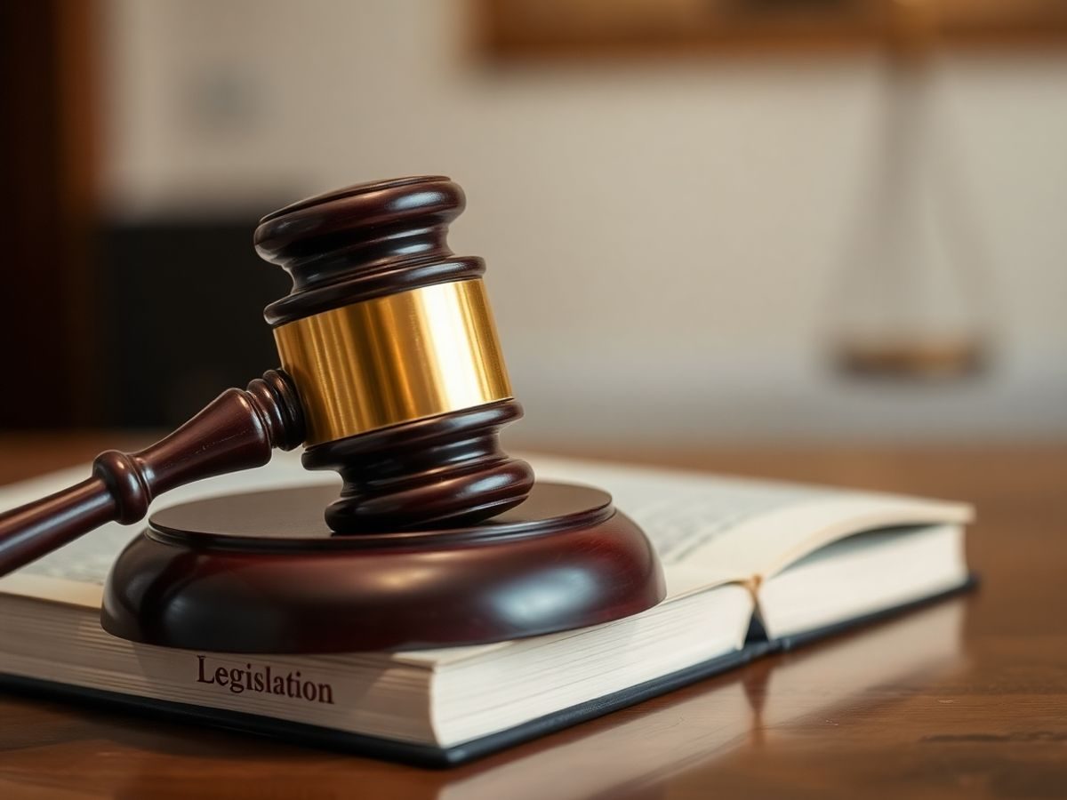 Ciocan judecătoresc pe o carte de lege.